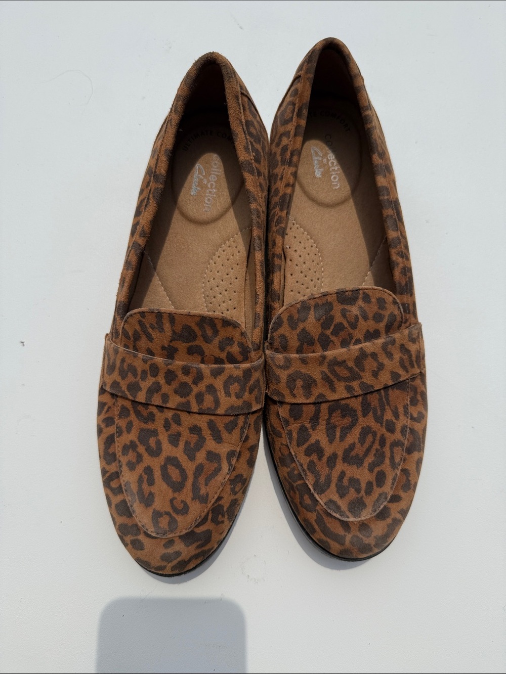 Clarks Leopard Print Penny Loafers - Brown/Black